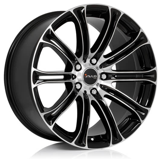 Avus Racing AC-MB1 black polished Alufelge 8x18 Zoll ET15 LK 5x120 ML72.6