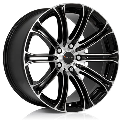 Avus Racing AC-MB1 black polished Alufelge 8x18 Zoll ET15 LK 5x120 ML72.6
