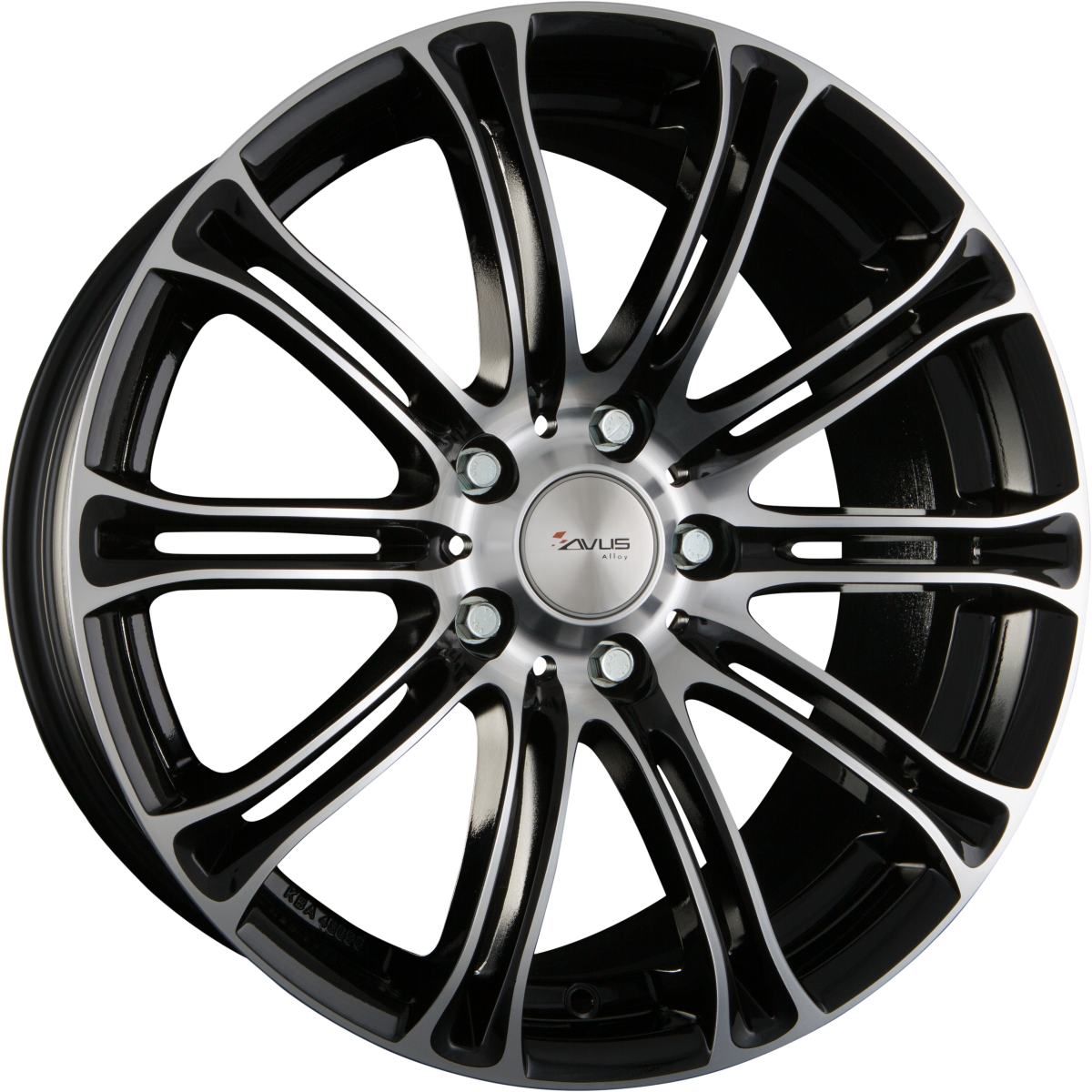 Avus Racing AC-MB1 black polished Alufelge 8x18 Zoll ET15 LK 5x120 ML72.6 – Bild 3