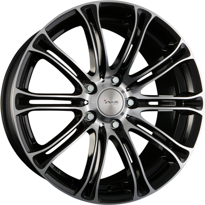 Avus Racing AC-MB1 black polished Alufelge 8x18 Zoll ET15 LK 5x120 ML72.6 – Bild 3