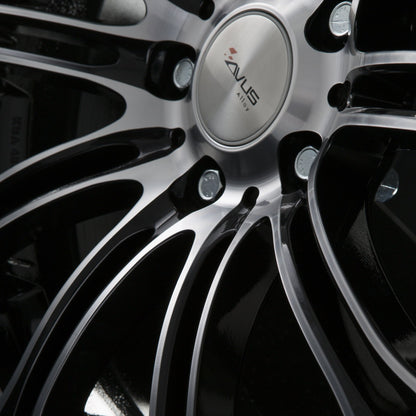 Avus Racing AC-MB1 black polished Alufelge 8x18 Zoll ET15 LK 5x120 ML72.6 – Bild 4