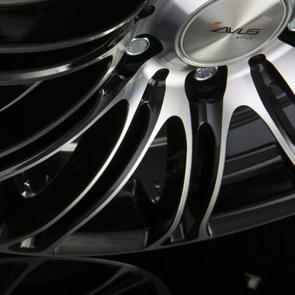 Avus Racing AC-MB1 black polished Alufelge 8x18 Zoll ET15 LK 5x120 ML72.6 – Bild 6