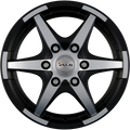 Avus Racing Grizzly Matt Black Polished Alufelge 7x17 Zoll ET50 LK 5x130 ML89.1