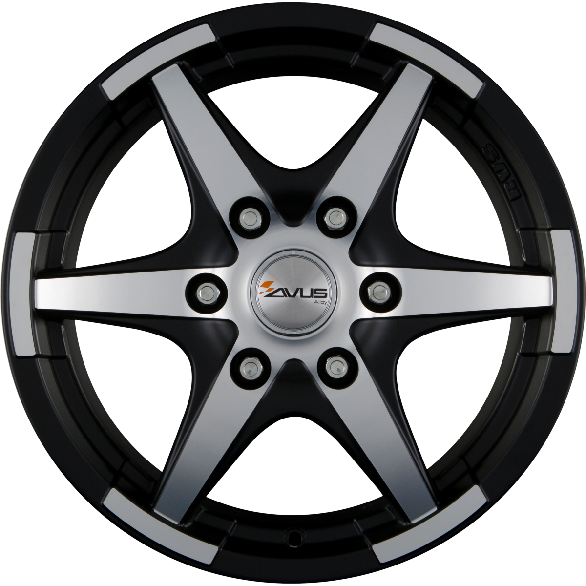 Avus Racing Grizzly Matt Black Polished Alufelge 7x17 Zoll ET50 LK 5x130 ML89.1