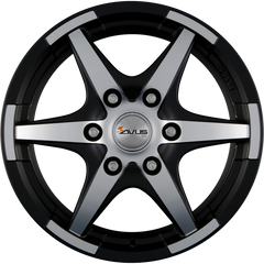 Avus Racing Grizzly Matt Black Polished Alufelge 7x17 Zoll ET50 LK 5x130 ML89.1