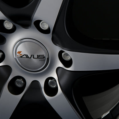 Avus Racing Grizzly Matt Black Polished Alufelge 7x17 Zoll ET50 LK 5x130 ML89.1 – Bild 3
