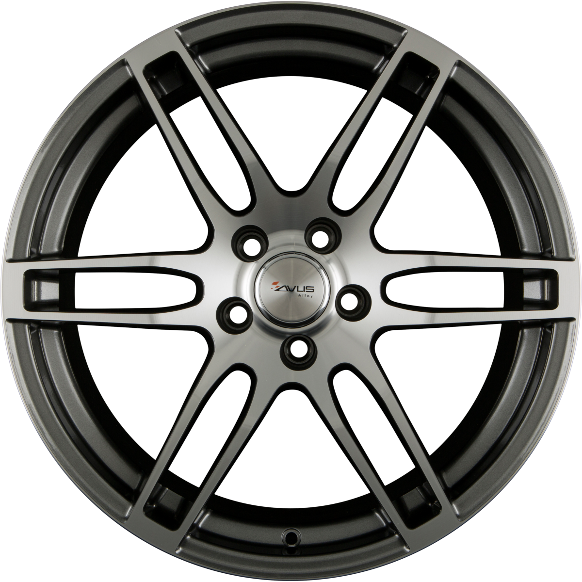 Avus Racing AF9 Anthracite Polished Alufelge 8x19 Zoll ET35 LK 5x112 ML66.6