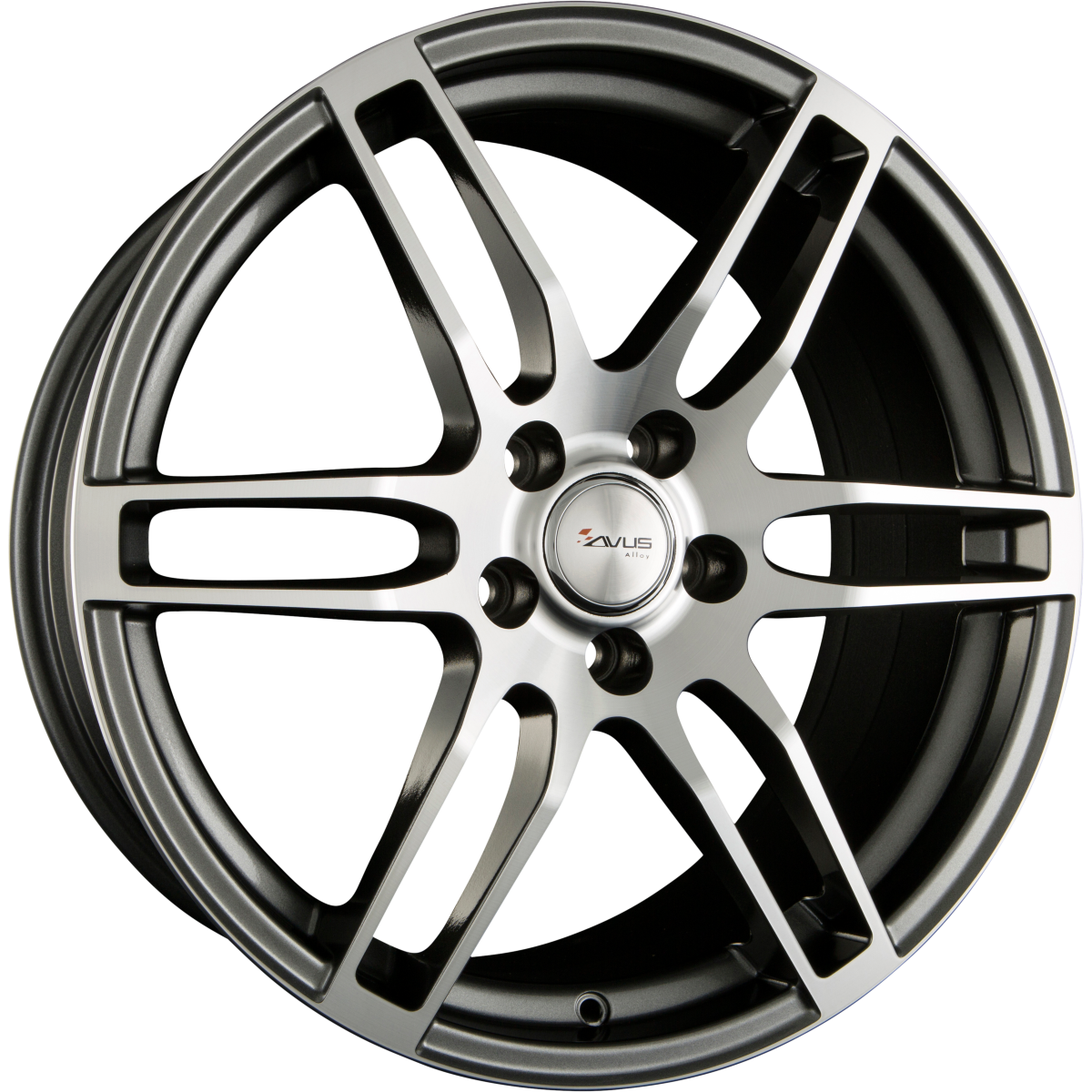 Avus Racing AF9 Anthracite Polished Alufelge 8x19 Zoll ET35 LK 5x112 ML66.6 – Bild 2
