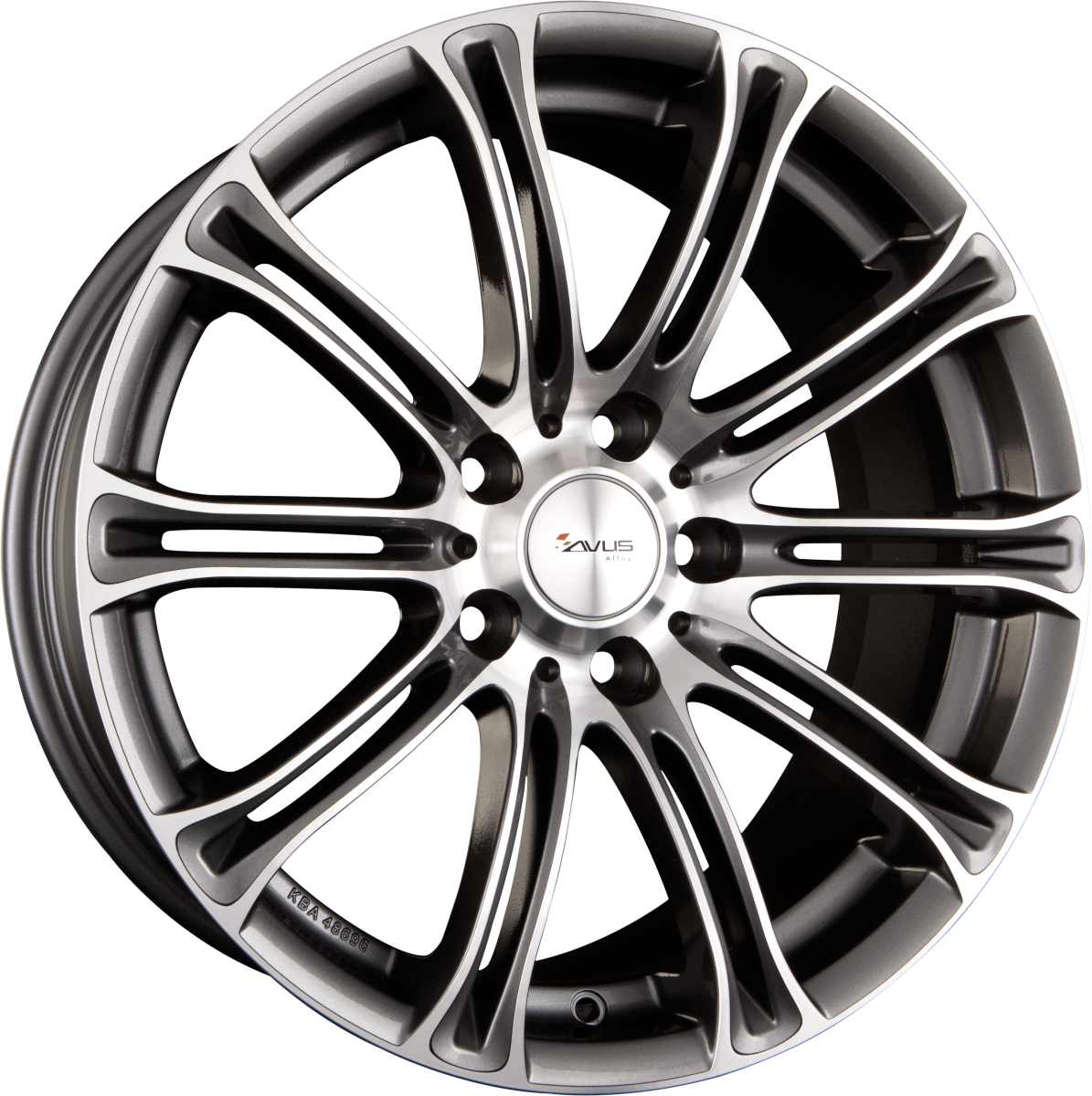 Avus Racing AC-MB1 Anthracite Polished Alufelge 9.5x20 Zoll ET45 LK 5x120 ML72.6 – Bild 2