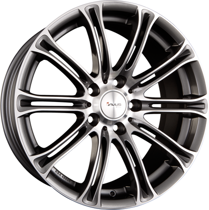 Avus Racing AC-MB1 Anthracite Polished Alufelge 9.5x20 Zoll ET45 LK 5x120 ML72.6 – Bild 2