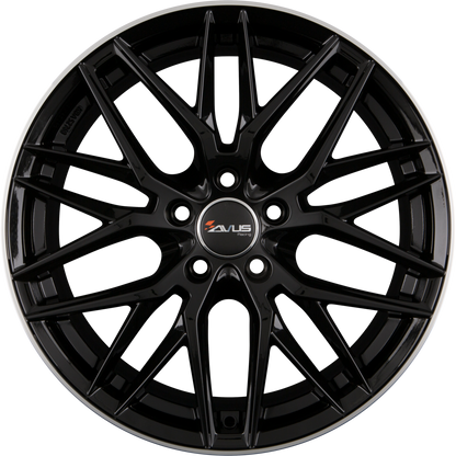Avus Racing AF19 Black Polished Lip Alufelge 8x18 Zoll ET30 LK 5x112 ML66.6