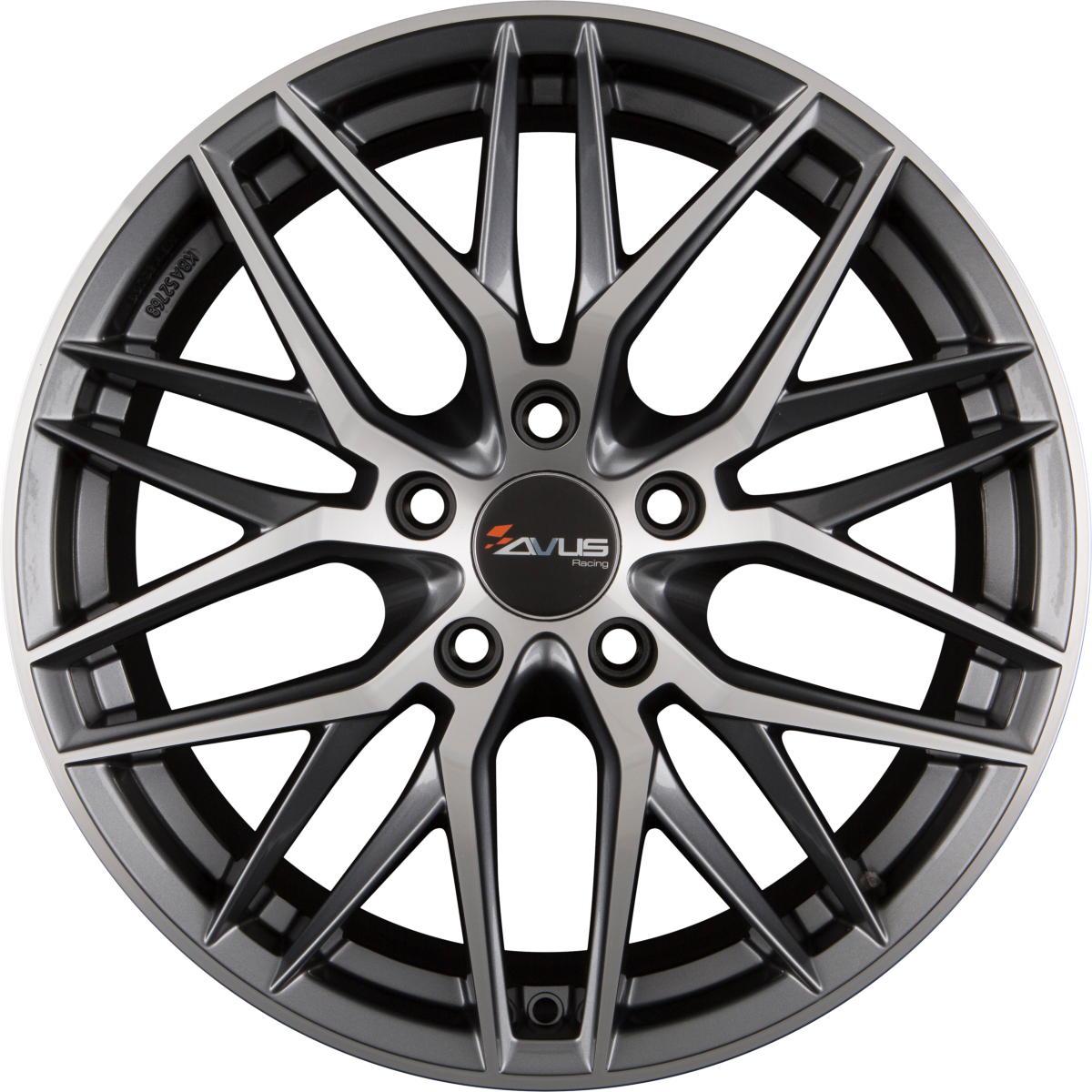 Avus Racing AF19 Anthracite Polished Alufelge 8x18 Zoll ET35 LK 5x112 ML66.7