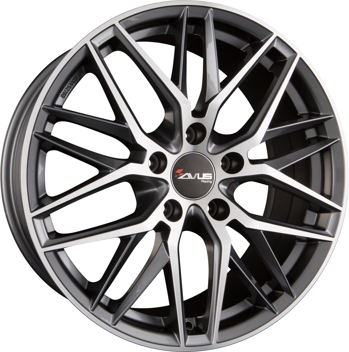 Avus Racing AF19 Anthracite Polished Alufelge 8x18 Zoll ET35 LK 5x112 ML66.7 – Bild 2