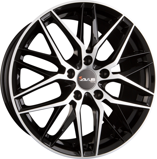 Avus Racing AF19 Black Polished Alufelge 8x18 Zoll ET45 LK 5x120 ML72.6 – Bild 2