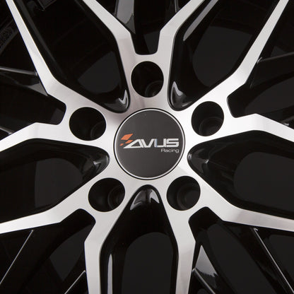 Avus Racing AF19 Black Polished Alufelge 8x18 Zoll ET45 LK 5x120 ML72.6 – Bild 4