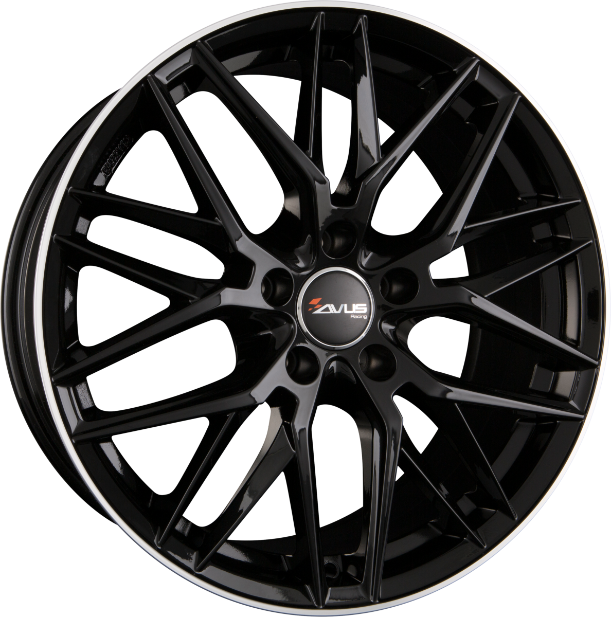 Avus Racing AF19 Black Polished Lip Alufelge 8.5x19 Zoll ET45 LK 5x112 ML66.6 – Bild 2