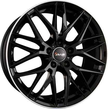Avus Racing AF19 Black Polished Lip Alufelge 8.5x19 Zoll ET45 LK 5x112 ML66.6 – Bild 2