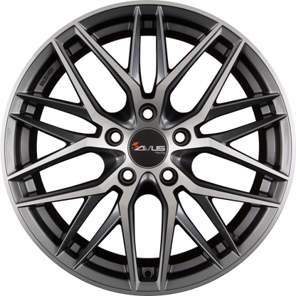 Avus Racing AF19 Anthracite Polished Alufelge 8.5x19 Zoll ET35 LK 5x120 ML72.6