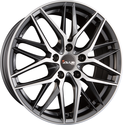 Avus Racing AF19 Anthracite Polished Alufelge 8.5x19 Zoll ET35 LK 5x120 ML72.6 – Bild 2