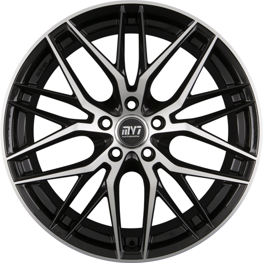 MV7-Wheels M08 Black Front Polished Alufelge 8.5x19 Zoll ET35 LK 5x112 ML66.6