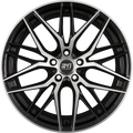 MV7-Wheels M08 Black Front Polished Alufelge 8.5x19 Zoll ET35 LK 5x112 ML66.6