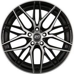 MV7-Wheels M08 Black Front Polished Alufelge 8.5x19 Zoll ET35 LK 5x112 ML66.6