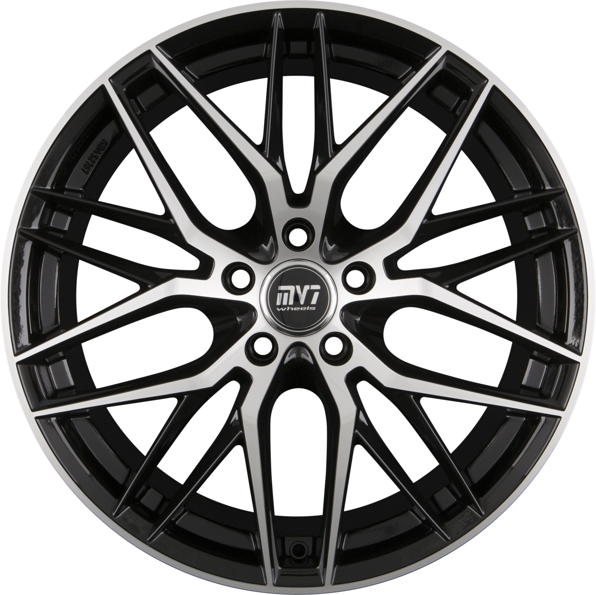 MV7-Wheels M08 Black Front Polished Alufelge 8.5x19 Zoll ET45 LK 5x112 ML66.6