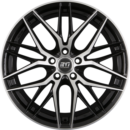 MV7-Wheels M08 Black Front Polished Alufelge 8.5x19 Zoll ET45 LK 5x112 ML66.6