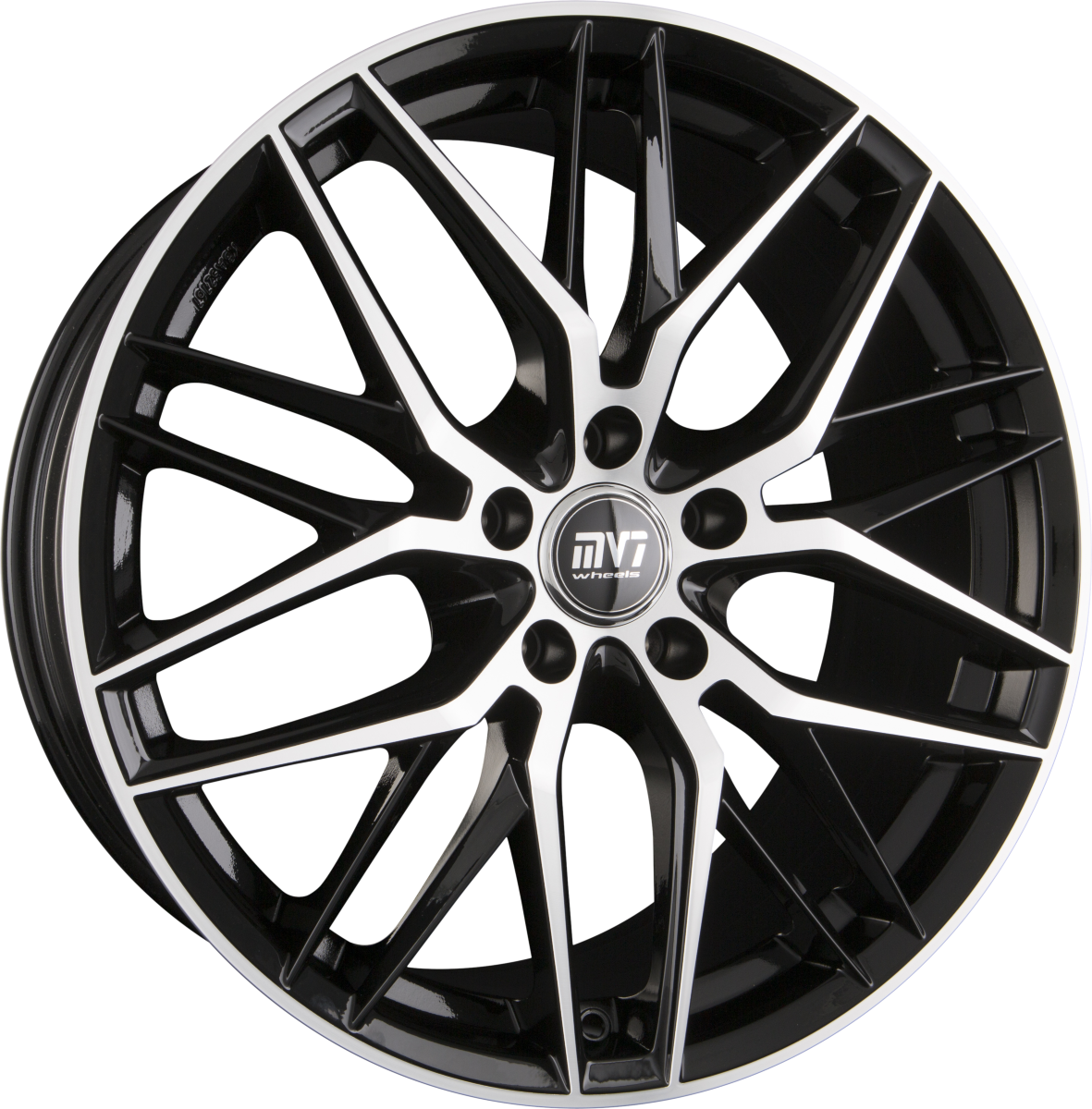 MV7-Wheels M08 Black Front Polished Alufelge 8.5x19 Zoll ET45 LK 5x112 ML66.6 – Bild 2