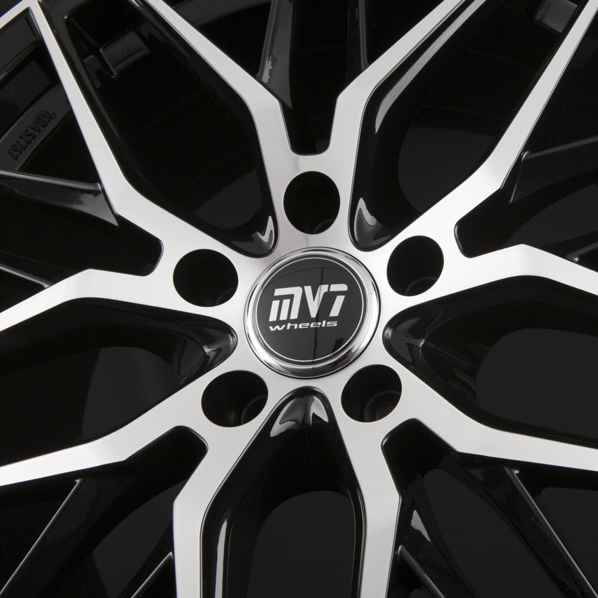 MV7-Wheels M08 Black Front Polished Alufelge 8.5x19 Zoll ET45 LK 5x112 ML66.6 – Bild 5