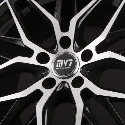 MV7-Wheels M08 Black Front Polished Alufelge 8.5x19 Zoll ET45 LK 5x112 ML66.6 – Bild 5