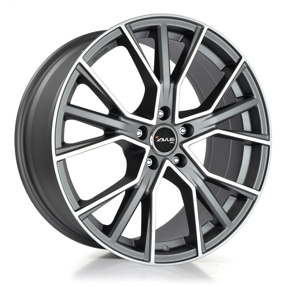 Avus Racing AF18 matt anthracite polished Alufelge 10x22 Zoll ET20 LK 5x112 ML66.6