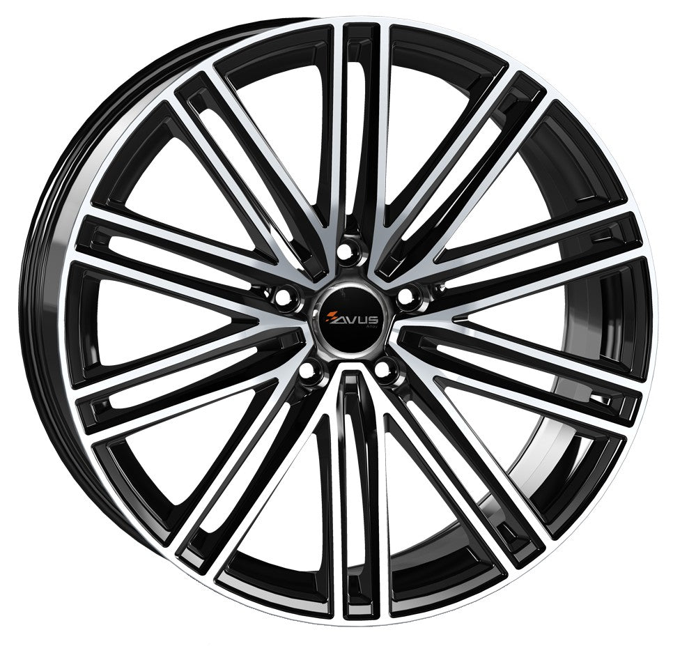 Avus Racing AC-M08 black polished Alufelge 9.5x20 Zoll ET71 LK 5x130 ML71.6
