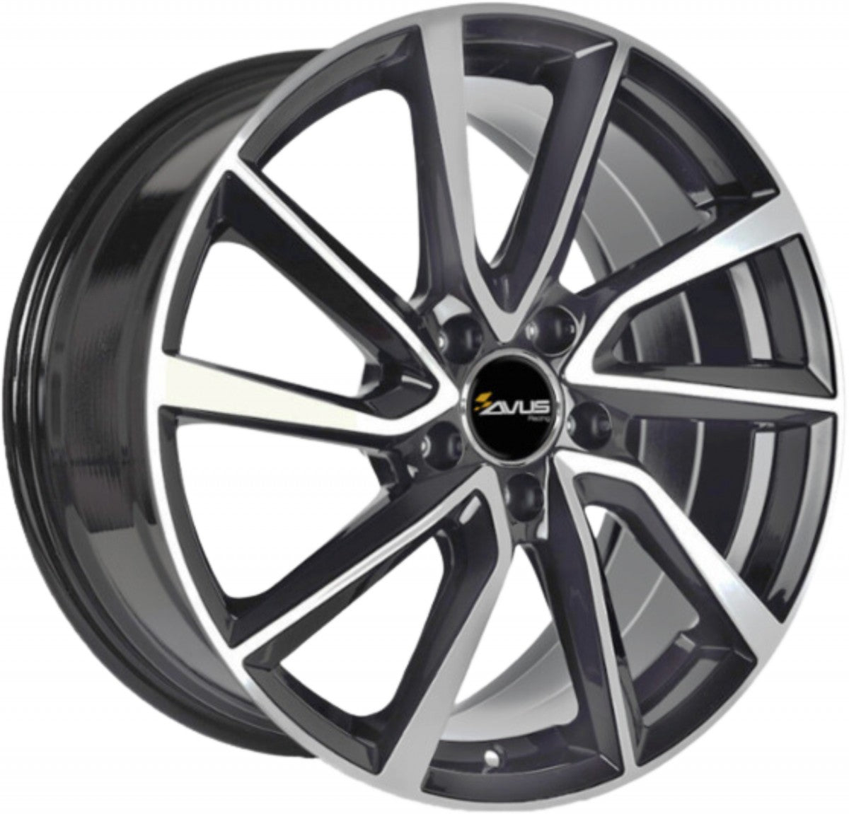 Avus Racing AC-518 matt anthracite polished Alufelge 7.5x20 Zoll ET44 LK 5x112 ML57.1