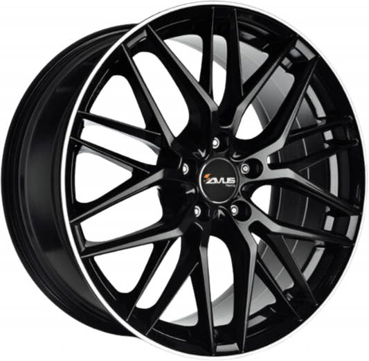 Avus Racing AF19 black polished lip 7.5x17 ET47 - LK5/112 ML66.6