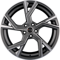 Avus Racing AF20 Matt Anthracite Polished Alufelge 8.5x20 Zoll ET32 LK 5x112 ML66.6