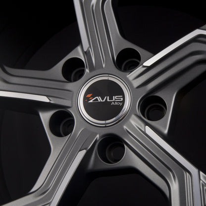 Avus Racing AF20 Matt Anthracite Polished Alufelge 8.5x20 Zoll ET32 LK 5x112 ML66.6 – Bild 5