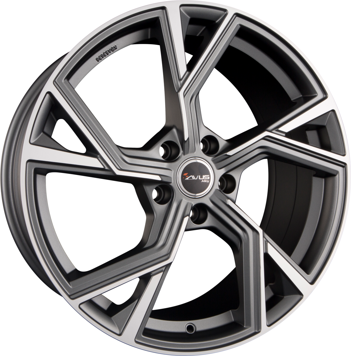 Avus Racing AF20 Matt Anthracite Polished Alufelge 9x20 Zoll ET40 LK 5x112 ML66.6 – Bild 2