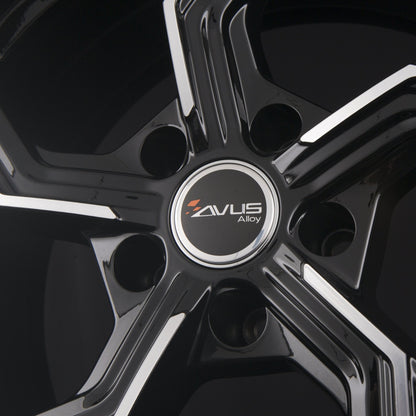 Avus Racing AF20 Black Polished Alufelge 9.5x21 Zoll ET31 LK 5x112 ML66.6 – Bild 4