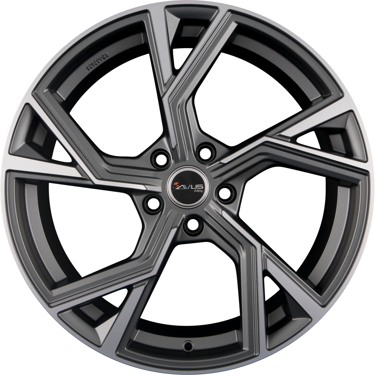 Avus Racing AF20 Matt Anthracite Polished Alufelge 9.5x21 Zoll ET25 LK 5x112 ML66.6
