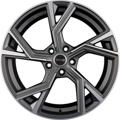 Avus Racing AF20 Matt Anthracite Polished Alufelge 9.5x21 Zoll ET25 LK 5x112 ML66.6