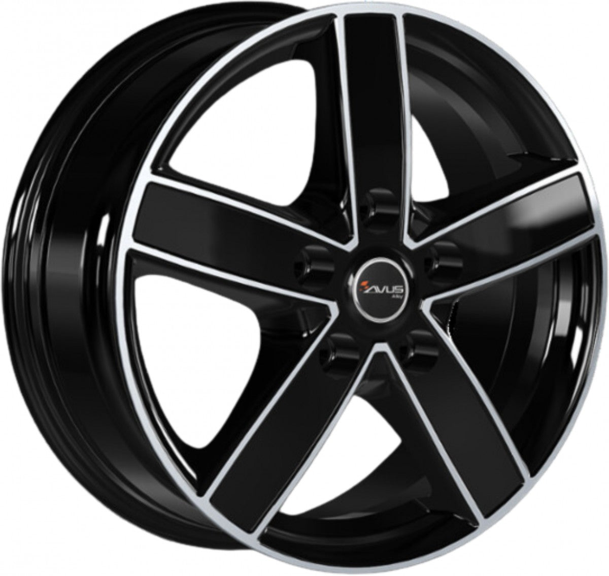 Avus Racing AC-V51 black polished Alufelge 6.5x16 Zoll ET50 LK 5x112 ML66.6