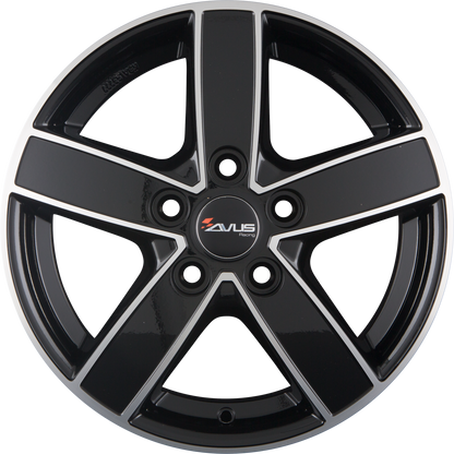 Avus Racing AC-V51 Black Polished Alufelge 7x17 Zoll ET55 LK 5x120 ML65.1