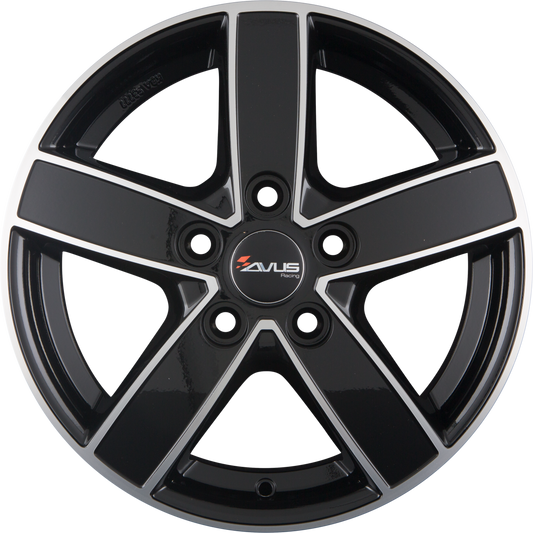 Avus Racing AC-V51 Black Polished Alufelge 7x17 Zoll ET62 LK 5x130 ML89.1