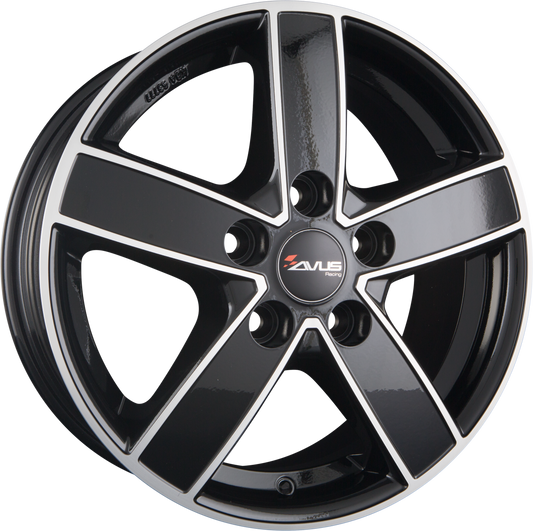 Avus Racing AC-V51 Black Polished Alufelge 7x17 Zoll ET62 LK 5x130 ML89.1 – Bild 2