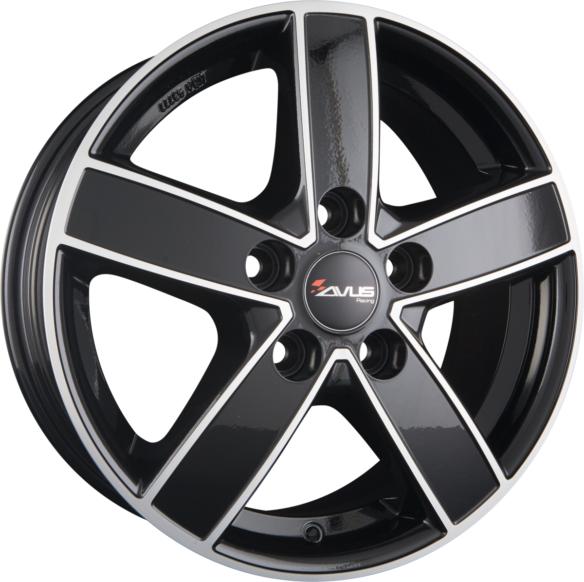 Avus Racing AC-V51 Black Polished Alufelge 7x17 Zoll ET62 LK 5x130 ML78.1 – Bild 2