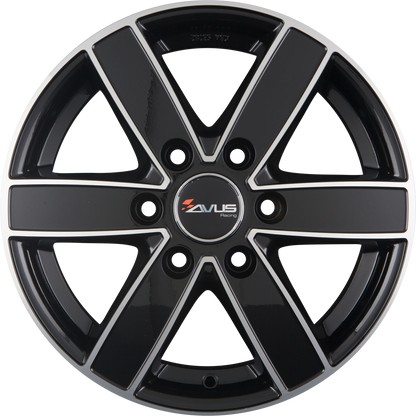 Avus Racing AC-V61 Black Polished Alufelge 7.5x17 Zoll ET25 LK 6x139.7 ML106.1