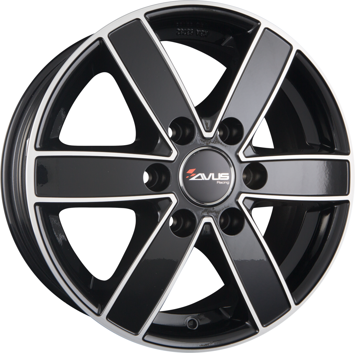 Avus Racing AC-V61 Black Polished Alufelge 7.5x17 Zoll ET25 LK 6x139.7 ML106.1 – Bild 2