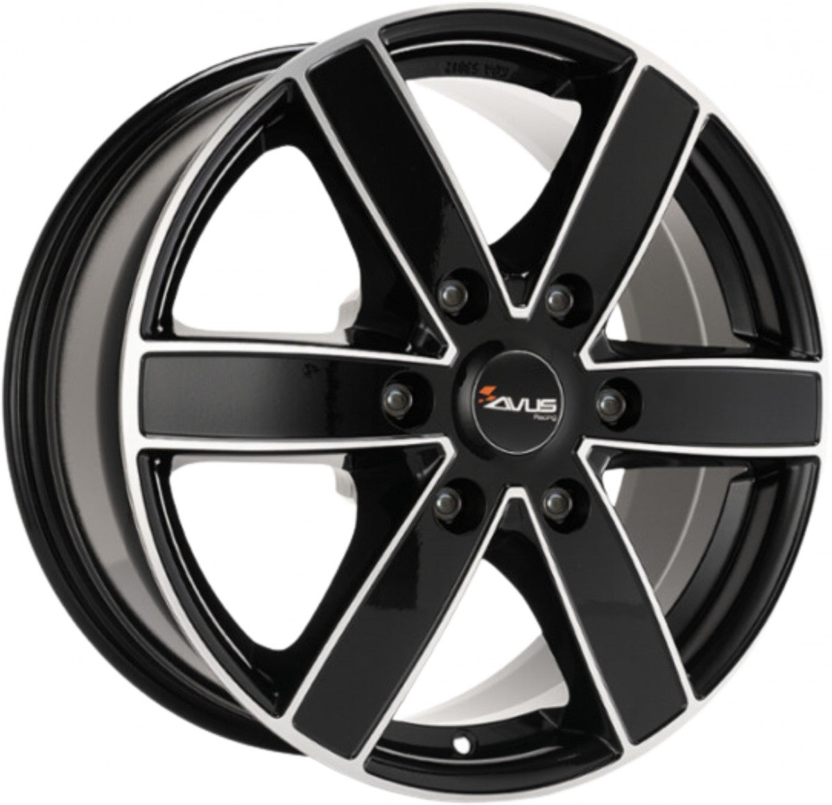 Avus Racing AC-V61 black polished Alufelge 7.5x17 Zoll ET38 LK 6x139.7 ML67.1