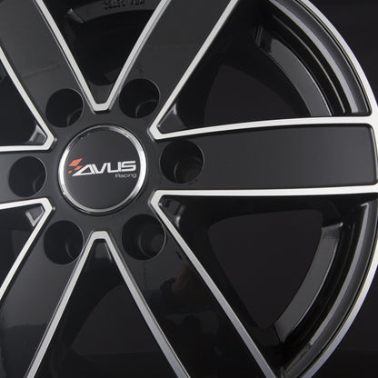 Avus Racing AC-V61 Black Polished Alufelge 6.5x16 Zoll ET68 LK 6x125 ML74.1 – Bild 4